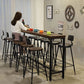 Coffee Shop Rectangle Wood Top Counter Table Iron Base Industrial Bar Table Clearhalo 'Bar Furniture' 'Bar Tables' 'bar_tables' 'furn' 'furn_bar_tables' 'Furniture' 'furniture_bar_tables' 'Kitchen & Dining Furniture' 1200x1200_b98a2bc6-713d-4964-acda-1cd876a5f5a2