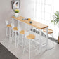 Industrial Rectangle Solid Wood Bar Table Set 1/5/9 Pieces Counter Table with High Stools Clearhalo 'Bar Furniture' 'furn' 'furn_home_bar_bar_sets' 'Furniture' 'Home Bars & Bar Sets' 'home_bar_bar_sets' 'Kitchen & Dining Furniture' 1200x1200_b98ae22a-ded9-47d2-9089-967c2a3b4c14