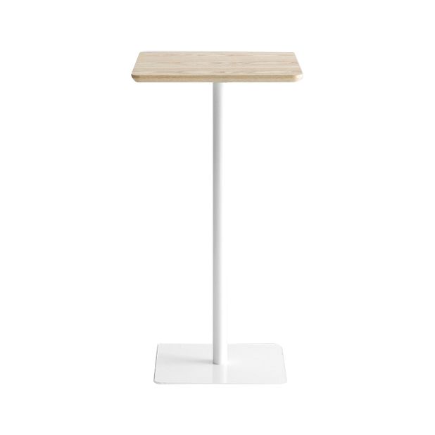 Industrial Solid Wood Bar Dining Table Steel Single Pedestal Bistro Table Fixed Table Clearhalo 'Bar Furniture' 'Bar Tables' 'bar_tables' 'Furniture' 'furniture_bar_tables' 'Kitchen & Dining Furniture' 'kitchen&dining_furn' 'kitchen' 1200x1200_b98d4cde-6ecd-4b17-ac77-c19087173406