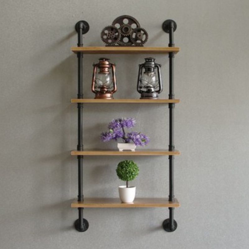 Wall Mounted Bookcase Industrial Metal Floating Shelf for Study Room Clearhalo 'Bookcases' 'furn' 'furn_bookcases' 'Furniture' 'furniture_bookcases' 'kitchen' 'kitchen_bookcases' 'Living Room Furniture' 'Office Furniture' 1200x1200_b98d6c84-71e0-4b12-8616-e9860a145fcf