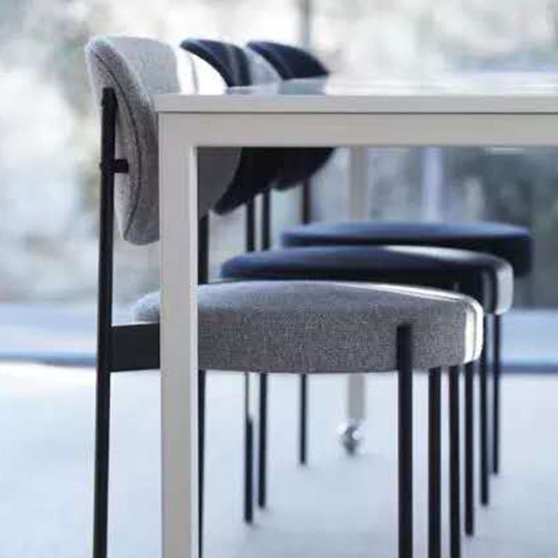 Glam Style Open Back Chair Upholstered Dining Side Chair for Indoor Clearhalo 'Dining Chairs' 'Dining Tables & Seating' 'dining_chair' 'furn' 'furn_dining_chair' 'Furniture' 'furniture_dining_chair' 'Kitchen & Dining Furniture' 1200x1200_b9914337-85ad-4037-81c1-c1a6f0f4426d