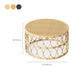 Table basse ronde contemporaine de 17,7"/19,6" en rotin tambour table de cocktail