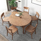 Extendable Ash Wood Dining Table for Restaurant Modern Brown Round Table with 4 Legs Clearhalo ' dining_table' 'Dining Tables & Seating' 'Dining Tables' 'furn' 'furn_dining_table' 'Furniture' 'furniture_dining_table' 'Kitchen & Dining Furniture' 'kitchen&dining_furn' 'kitchen' 'kitchen_dining_table' 1200x1200_b9929df6-a0cf-46e2-8df9-7a8f547d4a07