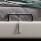Contemporary Wingback Bed with Upholstered Headboard, 51" Tall Solid Color Bed