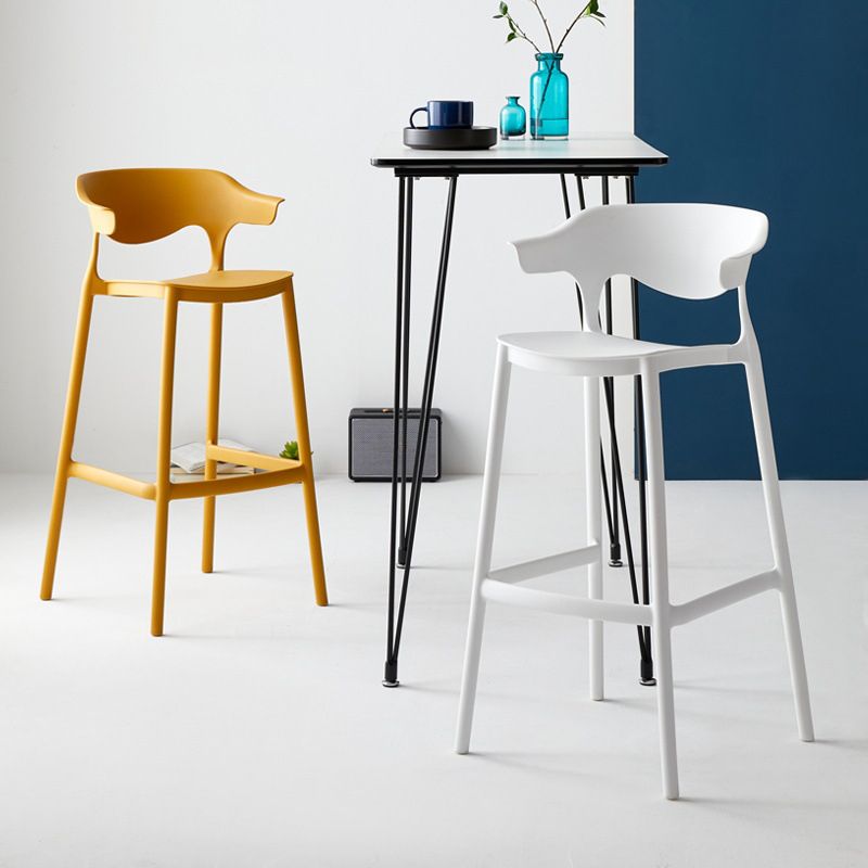 Stackable Plastic Indoor Counter Stools Low Back Scandinavian Style Bar Stools Clearhalo 'Bar Furniture' 'Bar Stools' 'bar_stools' 'furn' 'furn_bar_stools' 'furniture_bar_stools' 'Kitchen & Dining Furniture' 'kitchen&dining_furn' 'kitchen' 'kitchen_furn' Furniture' 1200x1200_b996e67f-295f-4e18-a09f-02829b7906b4
