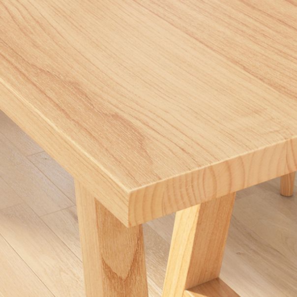 Modern Pine Solid Wood Table Rectangle Dining Table with Double Pedestal Clearhalo 'Dining Tables & Seating' 'Dining Tables' 'dining_table' 'furn' 'furn_dining_table' 'Furniture' 'furniture_dining_table' 'Kitchen & Dining Furniture' 1200x1200_b998a2f8-49a2-4e75-b2a2-9e8c3b126177