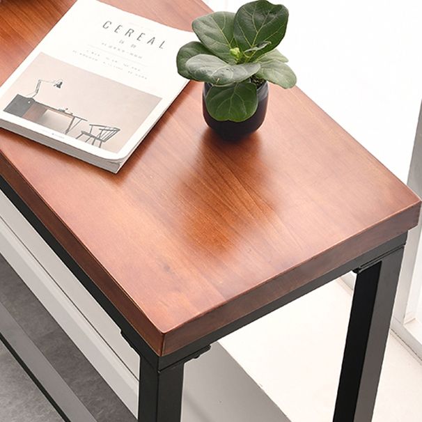 Brown Modern Style Table Solid Wood and Iron Breakroom Bar Table Clearhalo 'Bar Furniture' 'Bar Tables' 'bar_tables' 'furn' 'furn_bar_tables' 'Furniture' 'furniture_bar_tables' 'Kitchen & Dining Furniture' 1200x1200_b99b0948-0dbc-481a-aa4b-7975b686fc8b