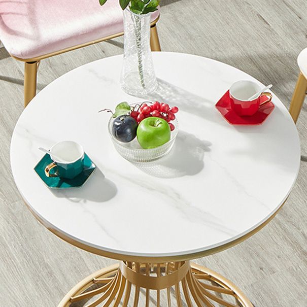 Rundes Esstisch-Set mit Steinplatte für Zuhause, 1/3/4/5-teiliges modernes Ess-Set