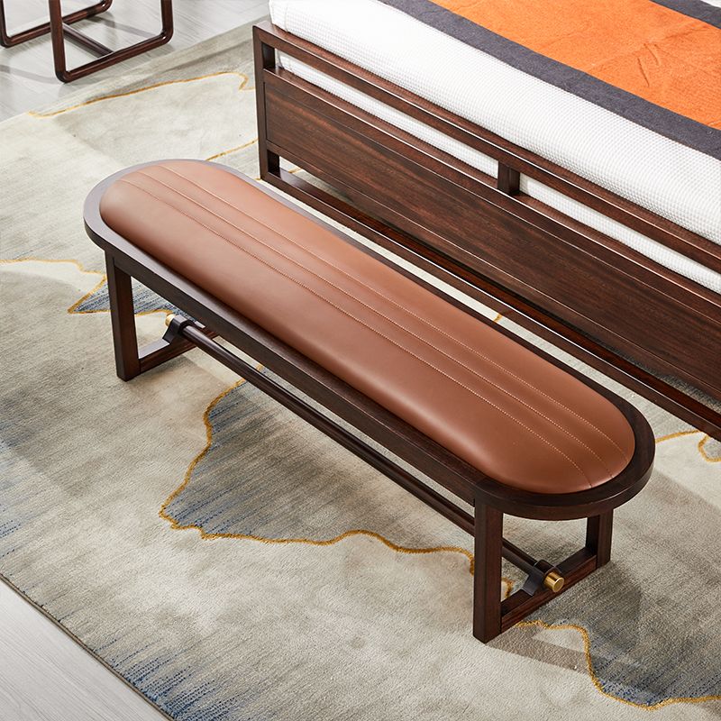 Modern Upholstered Seating Bench Solid Wood Rectangle Bench for Bedroom Clearhalo 'Benches' 'Chairs & Seating' 'furn' 'furn_benches' 'Furniture' 'Living Room Furniture' 1200x1200_b99e588a-023c-4341-a0ee-a401a5bedfbc