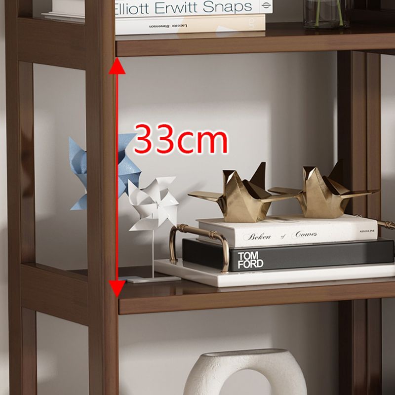 Modern Style Open Back Bookshelf Standard Wooden Shelf Bookcase