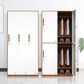 Hinged Wardrobe Armoire with Garment Rod Steel Wardrobe Cabinet