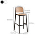 Contemporary Square Bar and Counter Stool Rattan Stool with 4 Legs Clearhalo 'Bar Furniture' 'Bar Stools' 'bar_stools' 'Furniture' 'furniture_bar_stools' 'Kitchen & Dining Furniture' 1200x1200_b9a32050-923c-484d-accb-3542ac856473