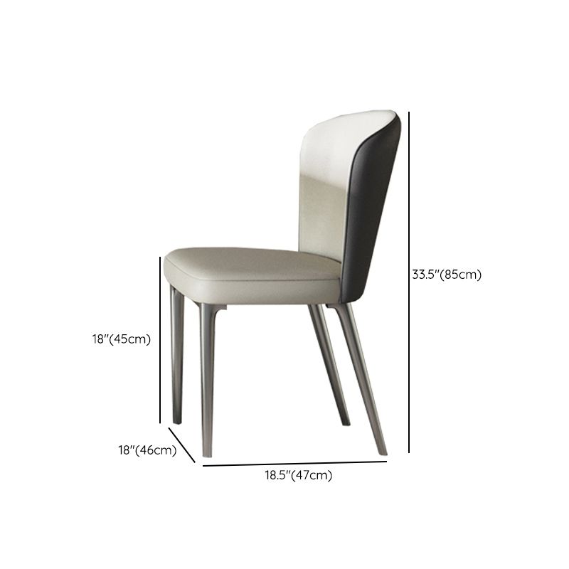 Contemporary Style 1/4/5/7/8 Pieces Dining Chairs Set Rectangle Stone Furniture in White Clearhalo 'Dining Room Sets' 'Dining Tables & Seating' 'dining_room_set' 'furn' 'furn_dining_room_set' 'Furniture' 'Kitchen & Dining Furniture' 1200x1200_b9a34713-91bc-4019-8106-47418b2a459c