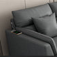 Nordic Faux Leather Stationary Living Room Pillow Top Arm Sofa Chaise