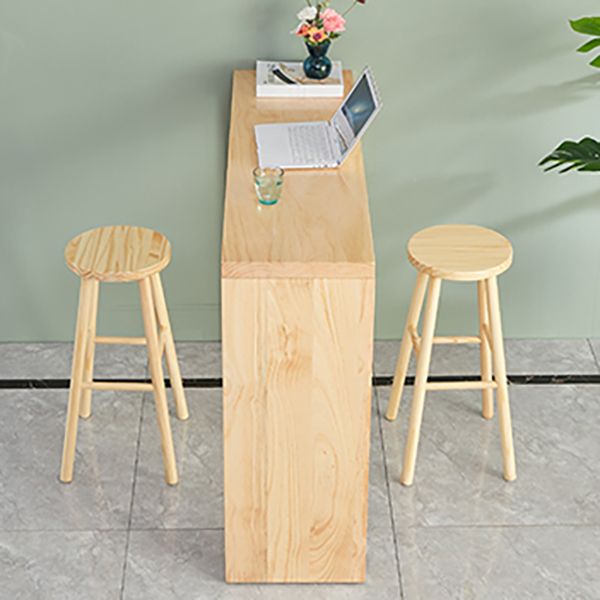 Rectangle Bar Dining Table Wood Contemporary Bar Table with Sled Base Clearhalo 'Bar Furniture' 'Bar Tables' 'bar_tables' 'furn' 'furn_bar_tables' 'Furniture' 'furniture_bar_tables' 'Kitchen & Dining Furniture' 1200x1200_b9a686cb-c916-41e8-be8e-b995e60bec97