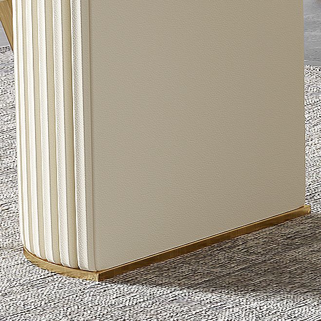 Ensemble de glamour blanc pour salle à manger 1/4/5/7 pièces en pierre table table