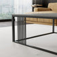Glam 16.5" H Rectangle/Square Slate Coffee Table Steel Frame Cocktail Table Clearhalo 'Coffee & Accent Tables' 'Coffee Tables' 'coffee_tables' 'furn' 'furn_coffee_tables' 'Furniture' 'Living Room Furniture' 1200x1200_b9a80a6e-1b6a-49a0-9e10-17f9f661ecfb