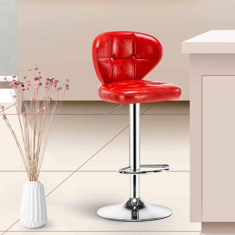 Modern Liftable Rotatable Counter Stool Steel Household Bar Stool with Cushion and Pedal Clearhalo 'Bar Furniture' 'Bar Stools' 'bar_stools' 'furn' 'furn_bar_stools' 'furniture_bar_stools' 'Kitchen & Dining Furniture' 'kitchen&dining_furn' 'kitchen' 'kitchen_furn' Furniture' 1200x1200_b9a9a234-f077-4595-a7d0-97d54ba83925
