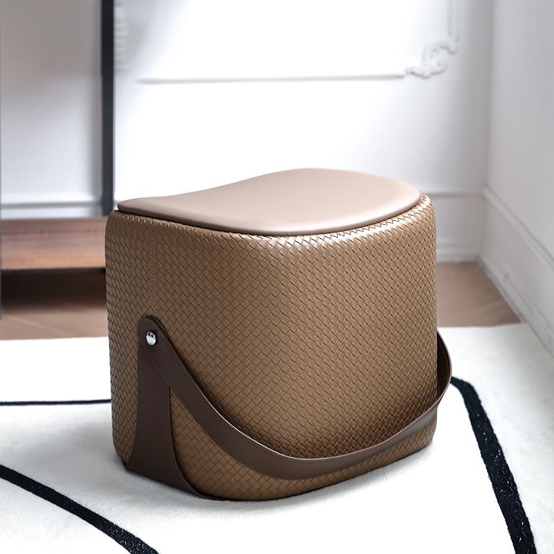 Contemporary Faux Leather Upholstered Ottoman Rectangle Standard Clearhalo 'furn' 'furn_ottomans_poufs' 'Furniture' 'Living Room Furniture' 'Ottomans & Poufs' 'ottomans_poufs' 1200x1200_b9aa3c28-6643-467a-b95c-8bce2061eccc