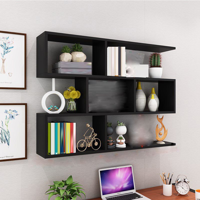 Modern Open Wall Mounted Shelf Bookcase Engineered Wood Bookshelf for Study Room Clearhalo 'Bookcases' 'furn' 'furn_bookcases' 'Furniture' 'Office Furniture' 1200x1200_b9acc05d-b3ee-4a87-925c-04337208964b