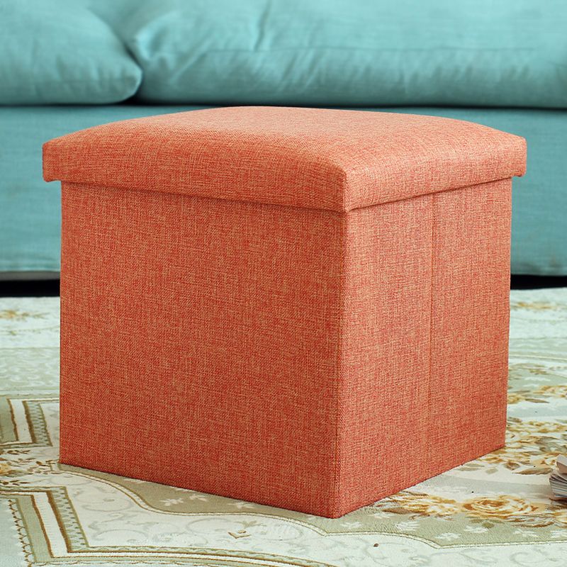 Modern Cotton Pouf Ottoman Pure Color Foldable Square Chair Ottoman with Storage Clearhalo 'furn' 'furn_ottomans_poufs' 'Furniture' 'Living Room Furniture' 'Ottomans & Poufs' 'ottomans_poufs' 1200x1200_b9ad2785-be7c-4db1-a148-5c1785b34979