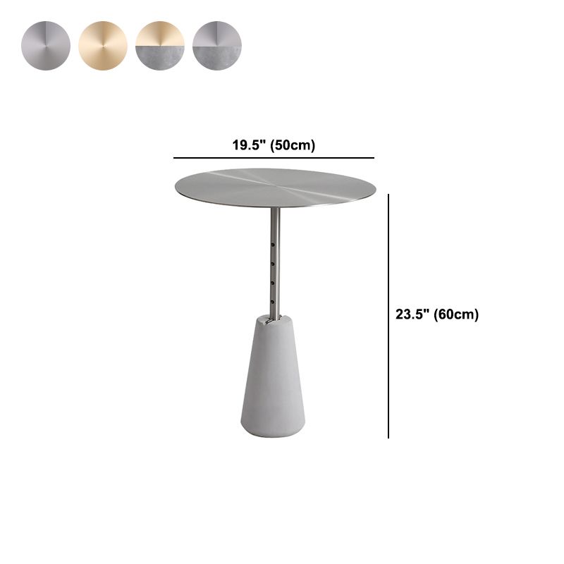 Mid-century Modern Cocktail Table Metal Silver/gold Top Round Coffee Table Clearhalo 'Coffee & Accent Tables' 'End & Side Tables' 'end_side_table' 'end_side_tables' 'furn' 'furn_end_side_tables' 'Furniture' 'furniture_end_side_table' 'Living Room Furniture' 1200x1200_b9aec770-8e1e-4124-af53-cededc05e8da