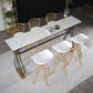 Glam Style Bar Table Artificial Marble 42-inch Height Top Bistro Table Clearhalo 'Bar Furniture' 'Bar Tables' 'bar_tables' 'furn' 'furn_bar_tables' 'Furniture' 'furniture_bar_tables' 'Kitchen & Dining Furniture' 1200x1200_b9af5761-8fc9-466a-99e4-3a7b89a70768