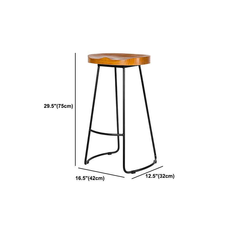 Rectangle de bar à bois massif rectangle Ensemble de table de comptoir 1/7 pièces avec tabourets sans dos