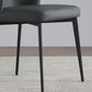 Sillas de comedor de cuero minimalistas sólidos sillón de comedor sin brazo