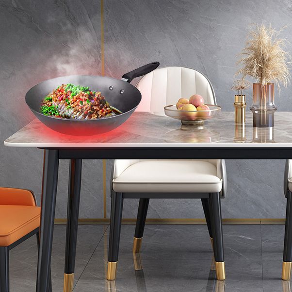 Rectangle Stone Dining Table Luxury Dining Table for Dining Room Clearhalo 'Dining Tables & Seating' 'Dining Tables' 'dining_table' 'furn' 'furn_dining_table' 'Furniture' 'Kitchen & Dining Furniture' 1200x1200_b9b1c4e4-25b6-4c38-bfb8-1fb3fc98e02a