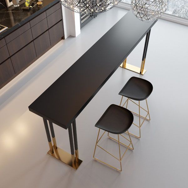 Industrial Style 1/2/3 Pieces Bar Table Set Rectangle Bar Table with High Wood Stools Clearhalo 'Bar Furniture' 'furn' 'furn_home_bar_bar_sets' 'Furniture' 'Home Bars & Bar Sets' 'home_bar_bar_sets' 'Kitchen & Dining Furniture' 1200x1200_b9b3570f-1ff8-499a-b631-926751a69c9e