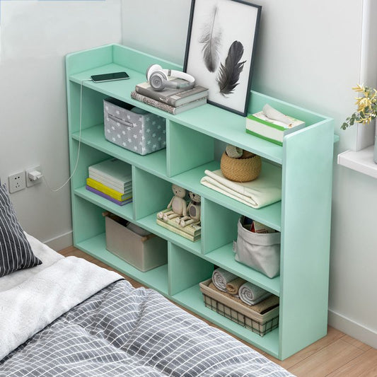 35.43 "Mesa nocturna de almacenamiento abierta de madera de madera con estantes