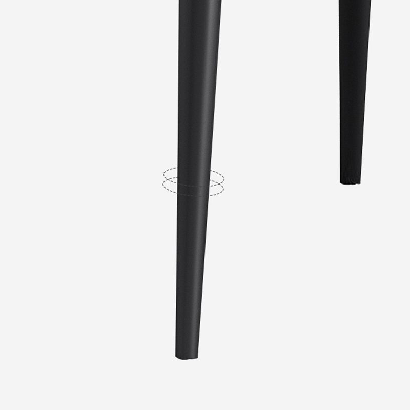 Contemporary Metal Dining Room Chairs Faux Leather Dining Armless Chairs (Set of 4) Clearhalo ' kitchen&dining_furn' 'Dining Chairs' 'Dining Tables & Seating' 'dining_chair' 'furn' 'furn_dining_chair' 'Furniture' 'furniture_dining_chair' 'Kitchen & Dining Furniture' 'kitchen' 1200x1200_b9b50f0d-73f1-423a-a11f-a53aa40f249c