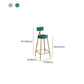 Low Back Dining Stools Industrial Bar Stools with Metal Base