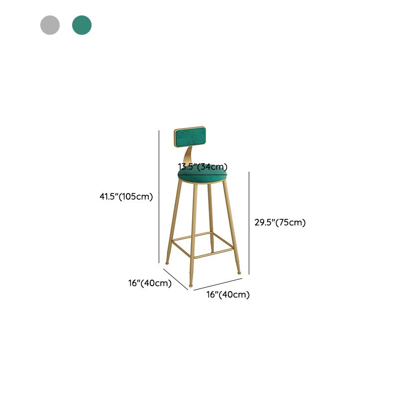 Low Back Dining Stools Industrial Bar Stools with Metal Base