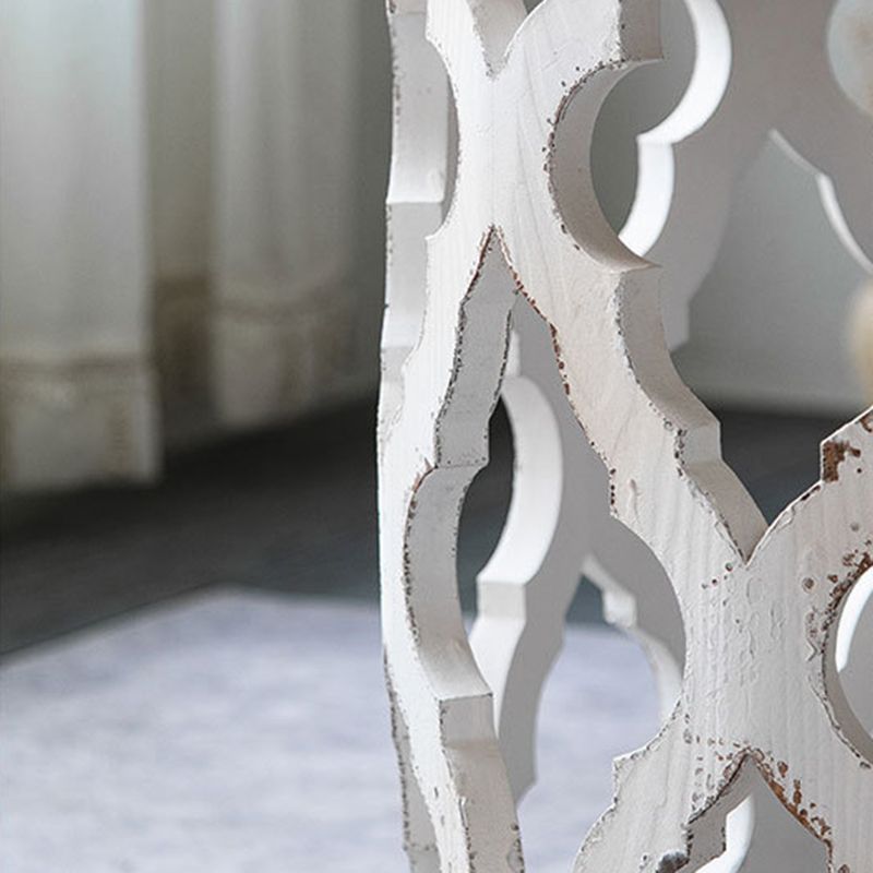 Rustic Drum Side Table Solid Wood Sofa Side Accent Table in Distressed White Clearhalo 'Coffee & Accent Tables' 'End & Side Tables' 'end_side_tables' 'furn' 'furn_end_side_tables' 'Furniture' 'Living Room Furniture' 1200x1200_b9b6547d-e1c5-4143-b897-9d20b1a72949