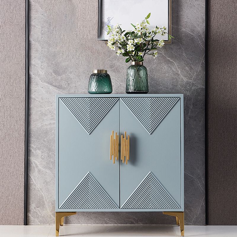 Glam Antique Finish Dining Server Door Engineered Wood Sideboard Table Clearhalo 'buffet_sideboard' 'Buffets & Sideboards' 'furn' 'furn_buffet_sideboard' 'Furniture' 'Kitchen & Dining Furniture' 1200x1200_b9b68598-6299-4b85-8180-dd954f341ba6