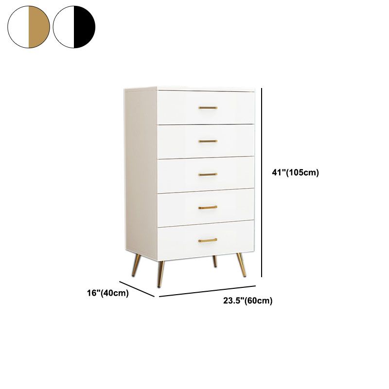 Klassieke glamour witte opbergkist verticaal houten dressoir voor slaapkamer