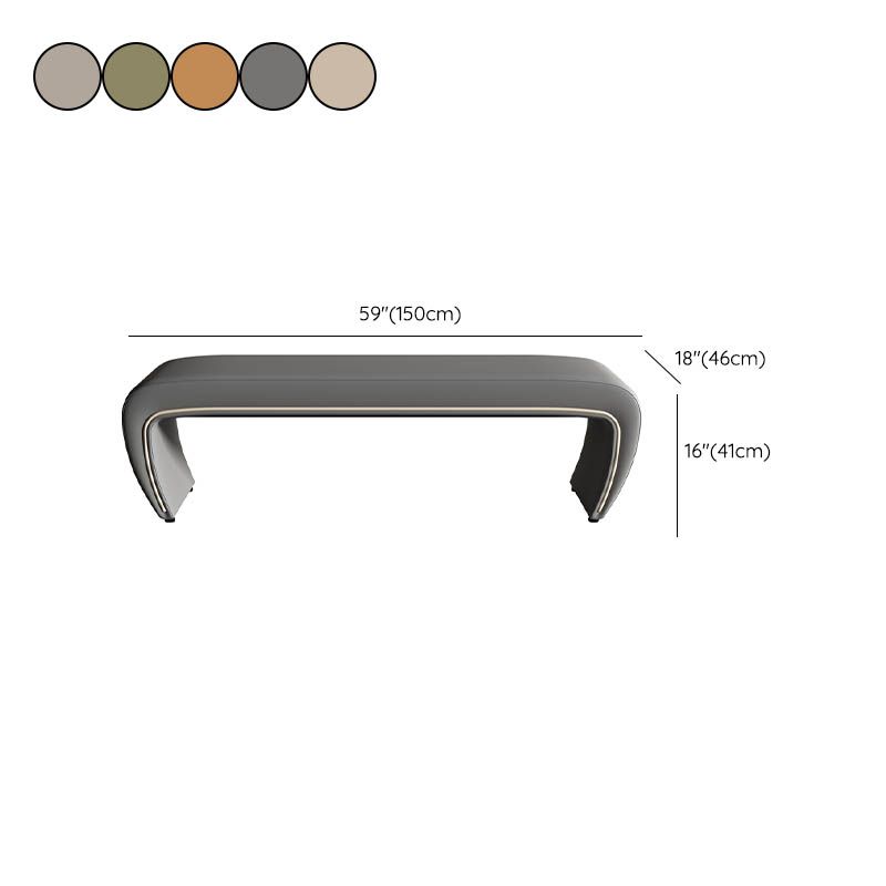 Modern Rectangle Entryway Bench Solid Wood Seating Bench with ...