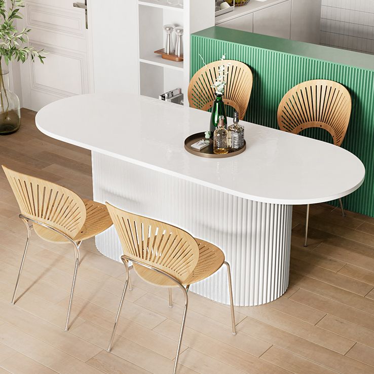 Oval Pedestal Base Furniture Contemporary Style Dining Room Collection Clearhalo ' dining_table' 'Dining Tables & Seating' 'Dining Tables' 'furn' 'furn_dining_table' 'Furniture' 'furniture_dining_table' 'Kitchen & Dining Furniture' 'kitchen&dining_furn' 'kitchen' 'kitchen_dining_table' 1200x1200_b9bb759d-0960-413b-ab44-ba9383189a22