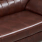 Industrial Biscuit Back Seating Flared Arm Sofa in Dark Brown Clearhalo 'furn' 'furn_sofas' 'Furniture' 'Living Room Furniture' 'Sofa' 'sofas' 1200x1200_b9bc9301-a576-4cdd-a677-c527740a656d