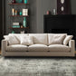 Square Armrest Latex/sponge Upholstery Filled Wood Base Off-white Rectangular Sofa Clearhalo 'furn' 'furn_sofas' 'Furniture' 'furniture_sofas' 'kitchen' 'kitchen_sofas' 'Living Room Furniture' 'Sofa' 'sofas' 1200x1200_b9bd6877-6c4f-43d1-99a6-109752ba28e0