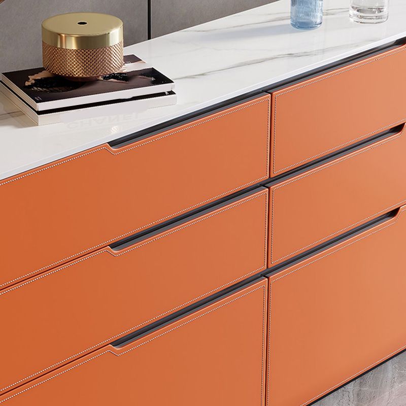 リビングルーム用の引き出し付きコンテンポラリーサイドボードキャビネット石のサイドボードテーブル