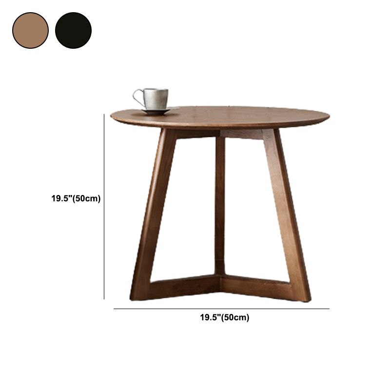 Tableau latérale rond en bois massif en bois massif scandinave 19,6 pouces