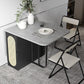 Foldable Wooden Top Dining Table Medieval Modern Rectangle Table with Storage Trestle Base Clearhalo ' dining_table' 'Dining Tables & Seating' 'Dining Tables' 'furn' 'furn_dining_table' 'Furniture' 'furniture_dining_table' 'Kitchen & Dining Furniture' 'kitchen&dining_furn' 'kitchen' 'kitchen_dining_table' 1200x1200_b9c10316-00ba-4c17-95d8-ff5318ff3327
