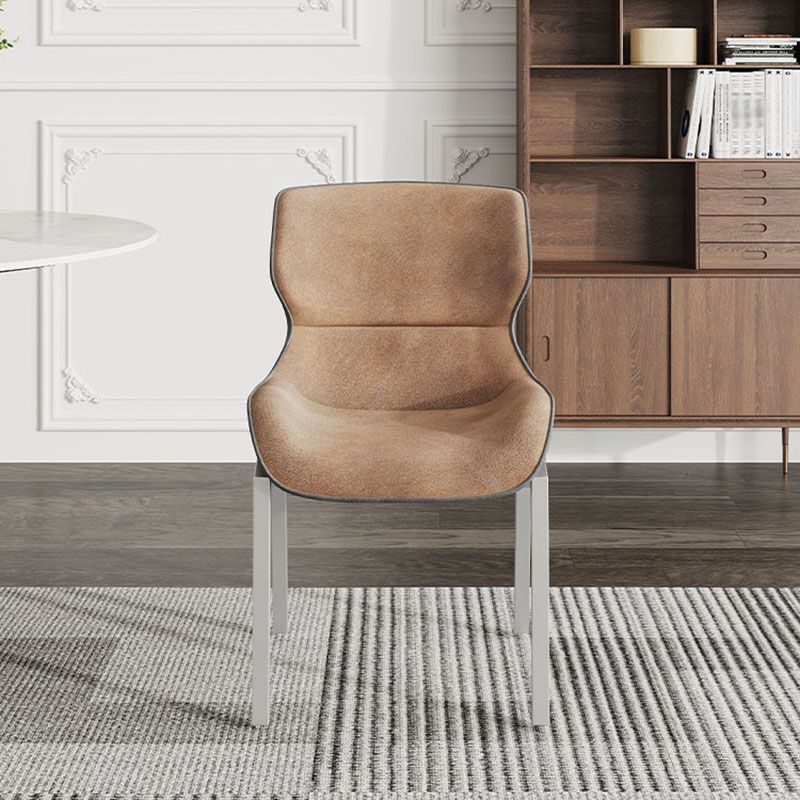 Modern Style Kitchen Metal Dining Chairs Wingback Dining Arm Side Chairs Clearhalo ' kitchen&dining_furn' 'Dining Chairs' 'Dining Tables & Seating' 'dining_chair' 'furn' 'furn_dining_chair' 'Furniture' 'furniture_dining_chair' 'Kitchen & Dining Furniture' 'kitchen' 1200x1200_b9c4255b-7b65-4d14-9abe-86ed15ddbc69