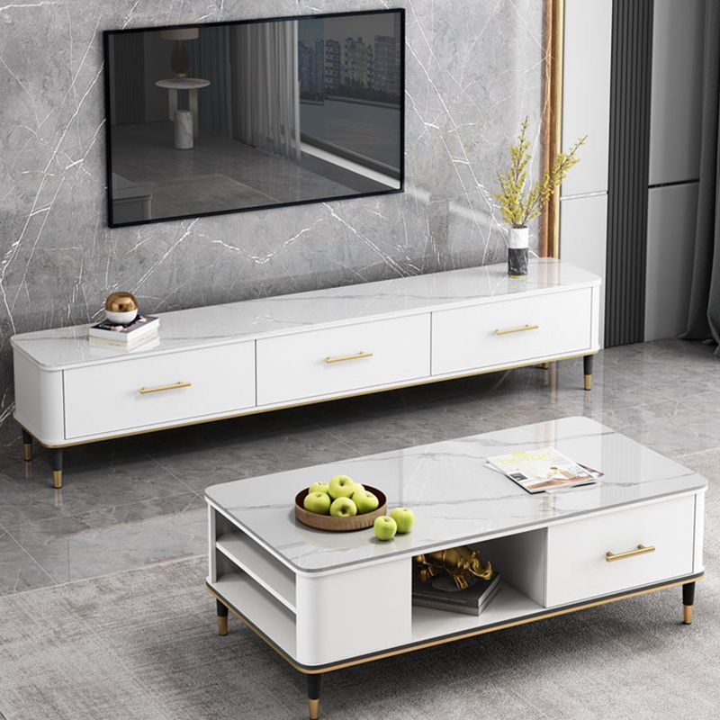 Stone TV Stand Console Contemporary Media Console with 3 Drawers Clearhalo 'furn' 'furn_tv_stands_entertainment_centers' 'Furniture' 'Living Room Furniture' 'TV Stands & Entertainment Centers' 'TV Stands & Media Storage Furniture' 'tv_stands_entertainment_centers' 1200x1200_b9c434ac-9b89-436f-ae01-be2362cada67