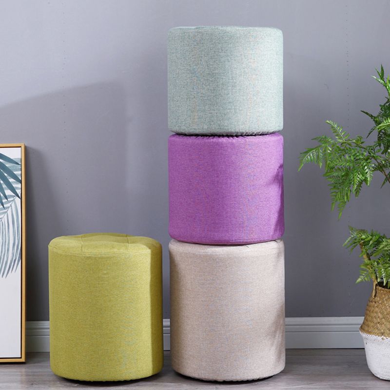 Modern Cotton Pouf Round Stain Resistant Solid Color Pouf for Living Room Clearhalo 'furn' 'furn_ottomans_poufs' 'Furniture' 'Living Room Furniture' 'Ottomans & Poufs' 'ottomans_poufs' 1200x1200_b9c5cfc5-a026-45aa-bf21-d06e43664322