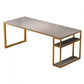 Contemporary Rectangular Computer Desk Stone Office Desk with Legs