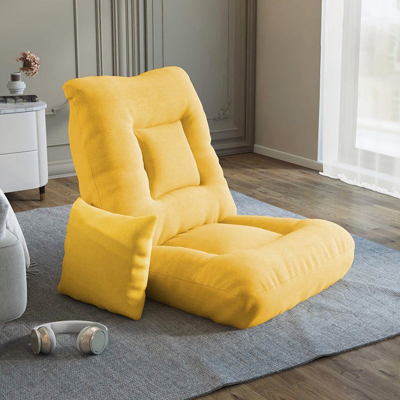 Chaise sans bras convertible avec chaise de couleur unie-oreiller pour salon / chambre à coucher
